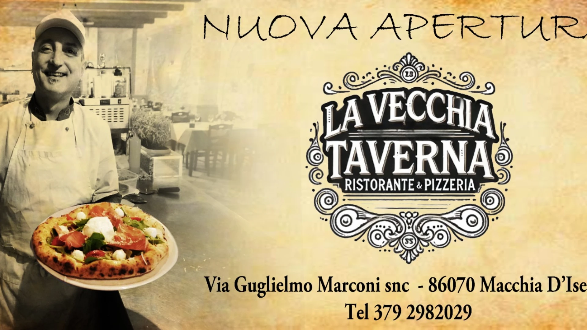 La Vecchia Taverna a Macchia d’Isernia. Il paradiso della pizza abbinato alla riscoperta di piatti tipici del territorio. Da martedi'  4 marzo apertura anche a pranzo.